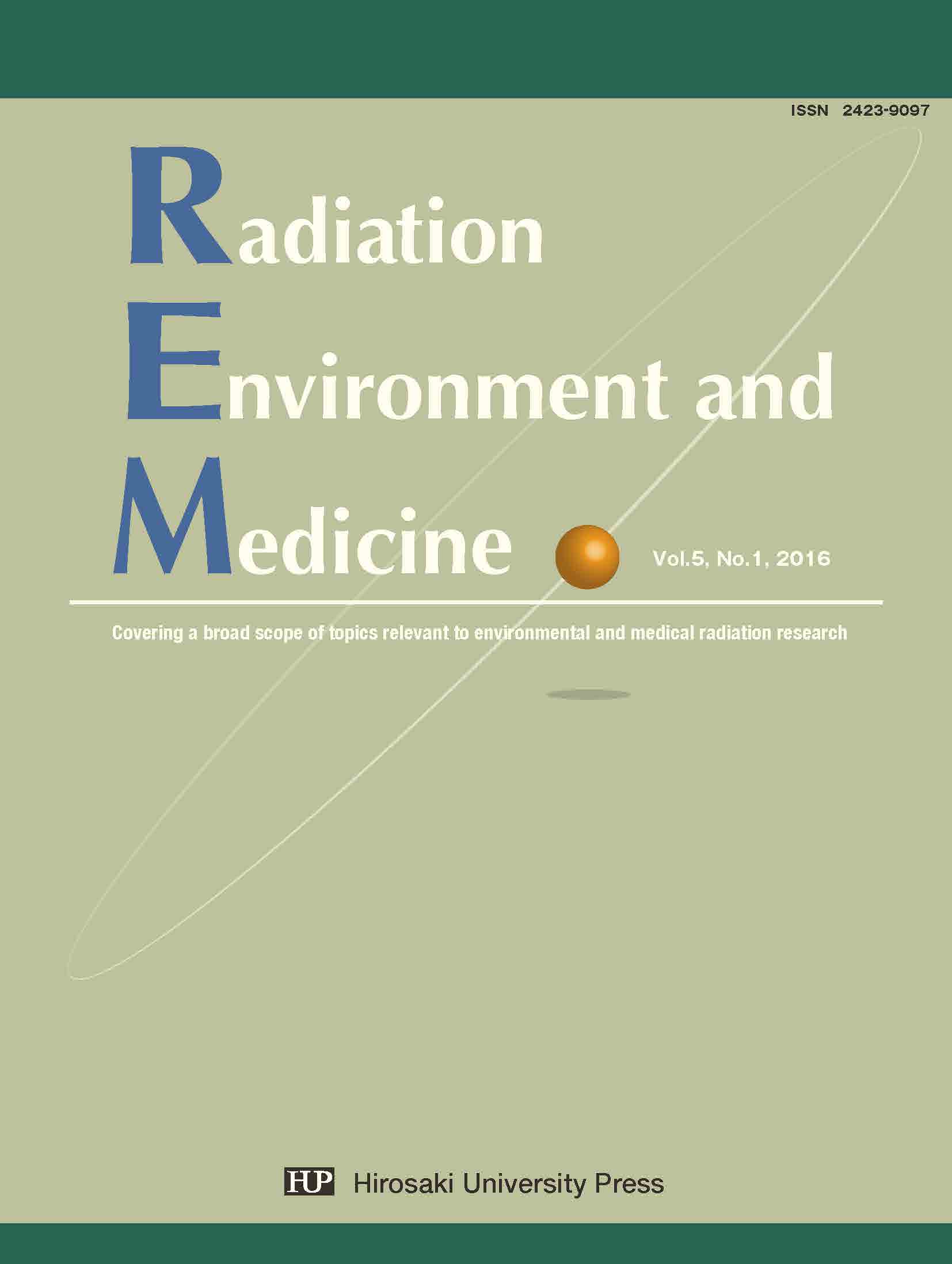 Radiation Environment and Medicine Vol.5, No.1 cover