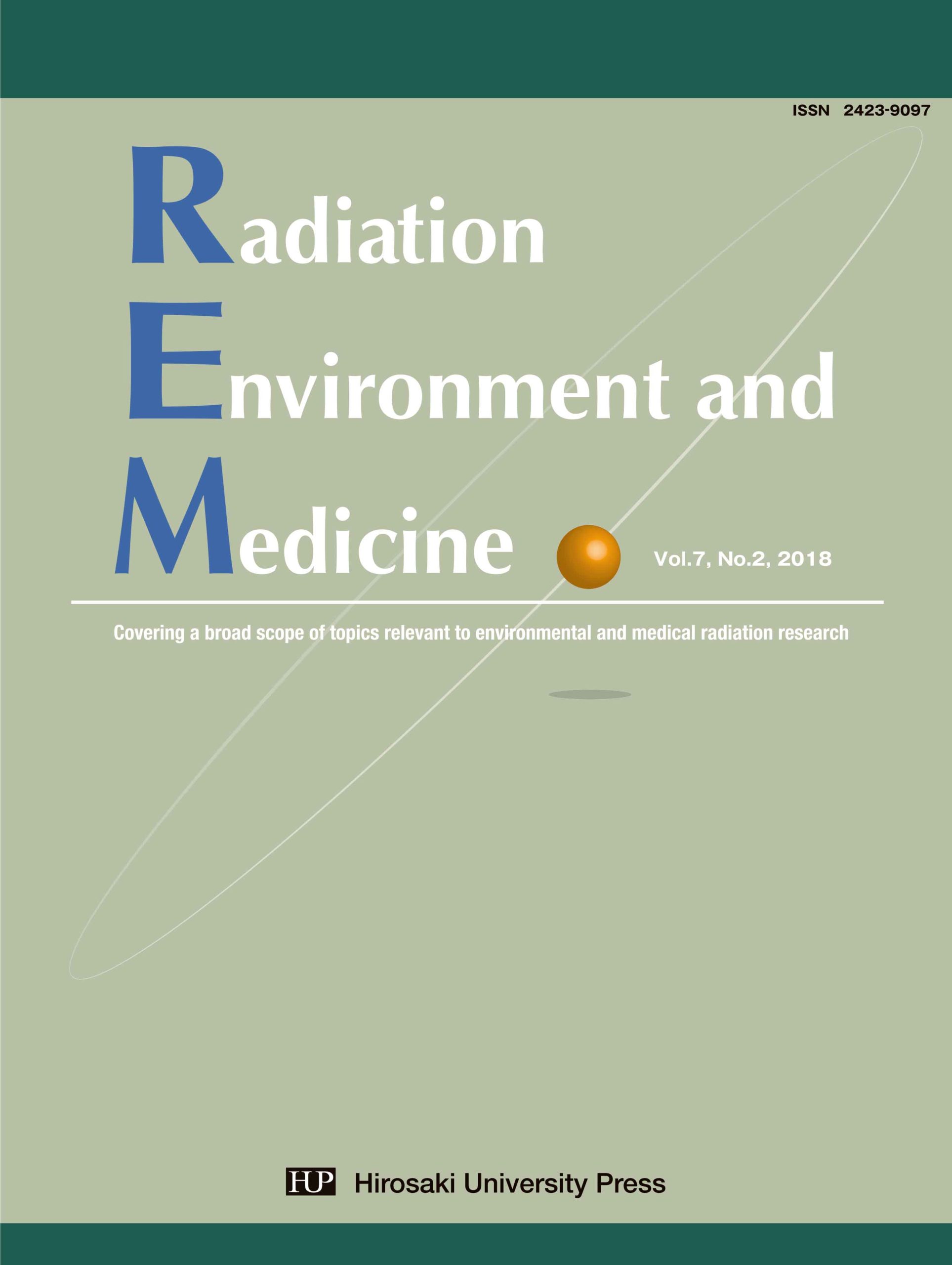Radiation Environment and Medicine Vol.7, No.2 cover
