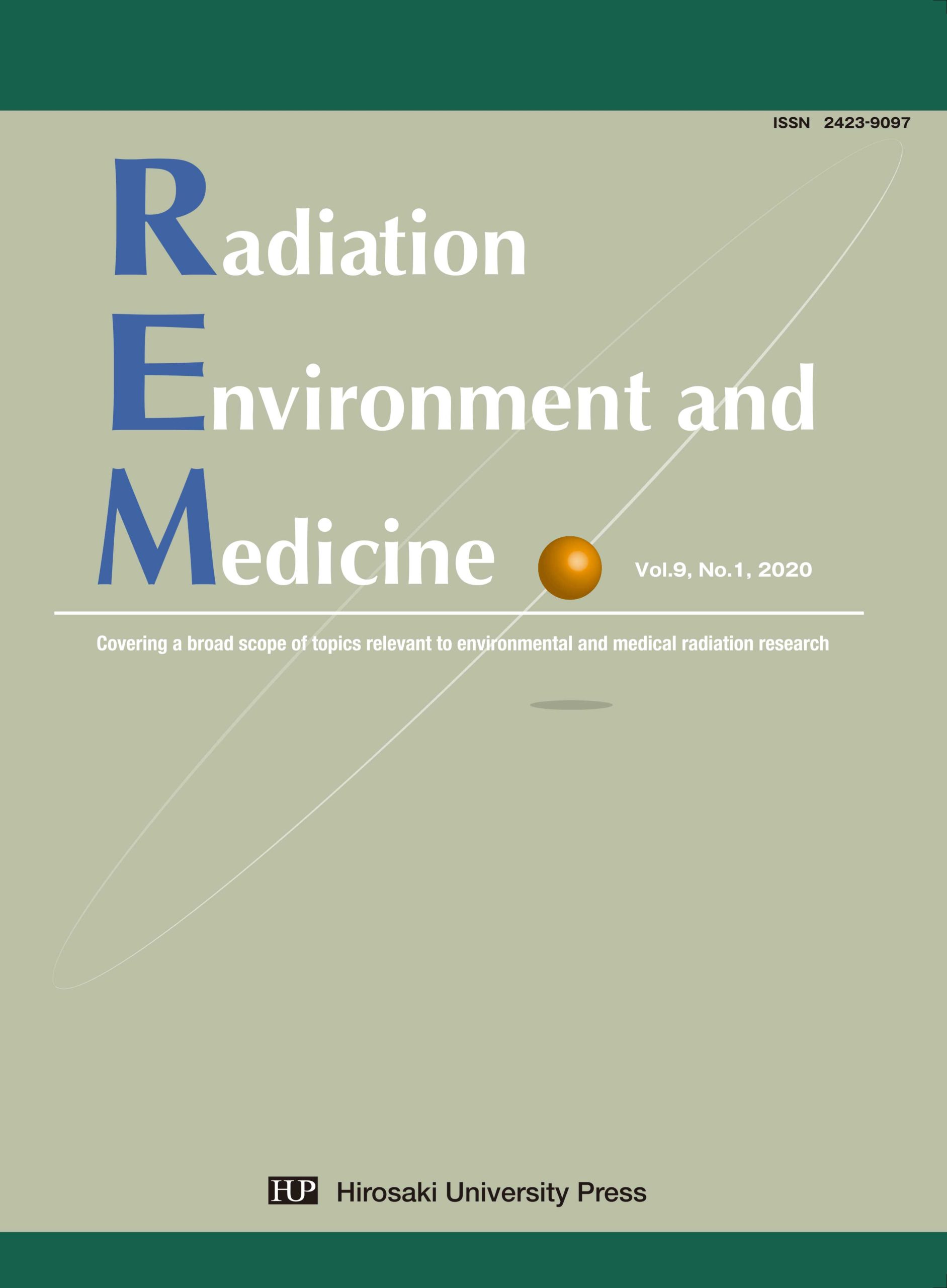 Radiation Environment and Medicine Vol.9, No.1 cover