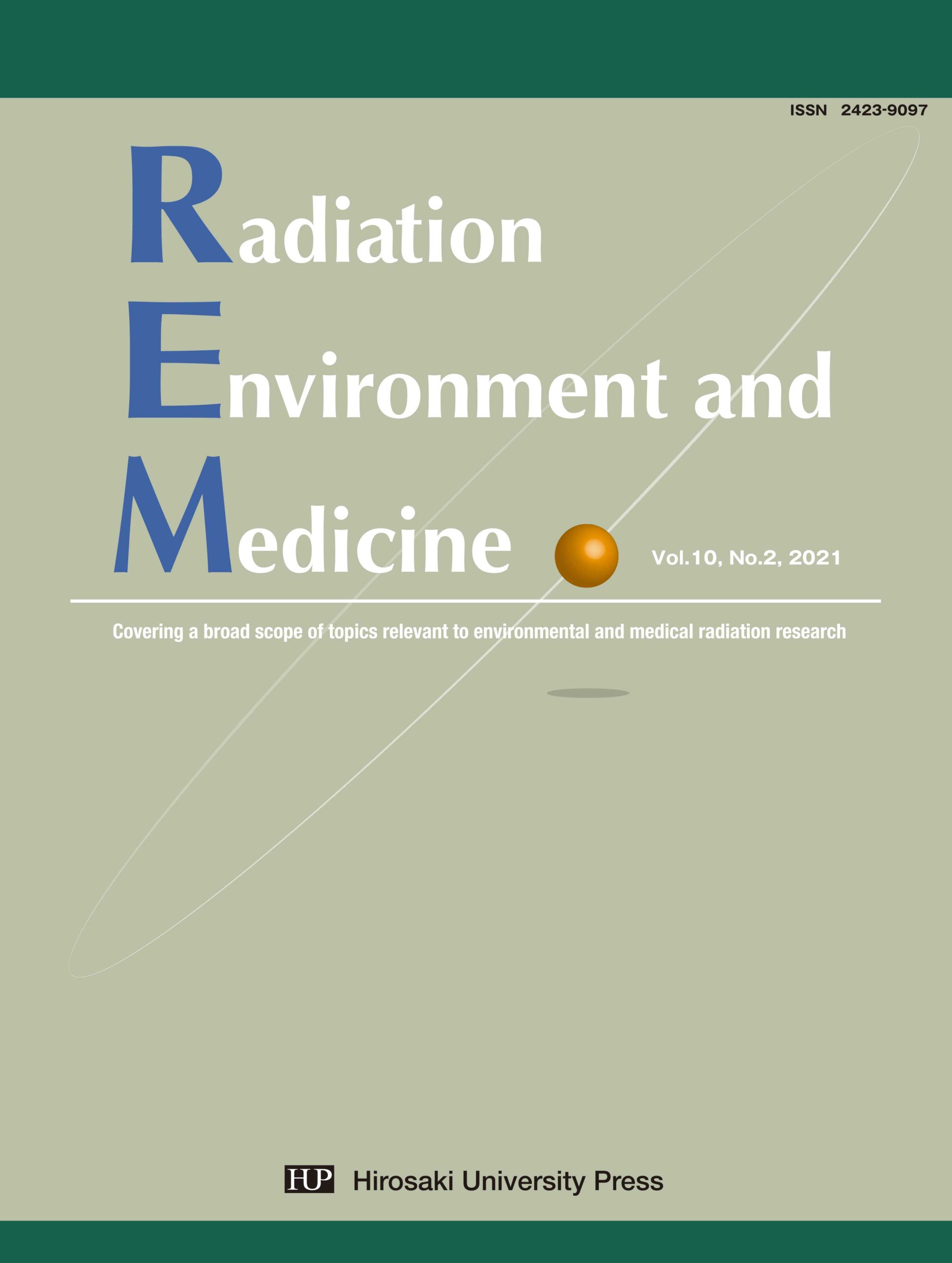 Radiation Environment and Medicine Vol.10, No.2 cover